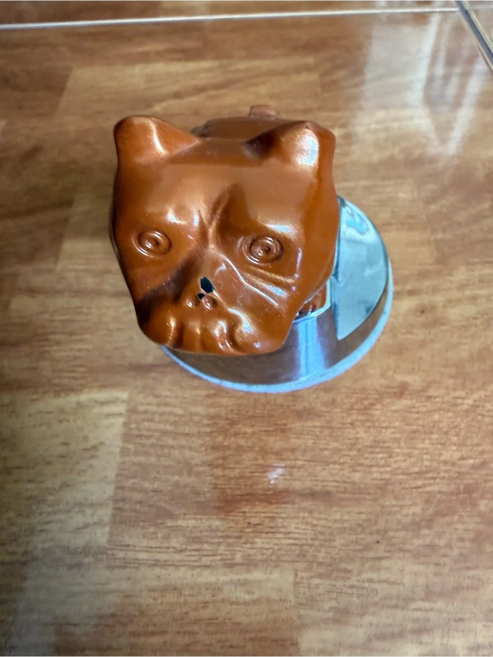Bronze Dog Bulldog Figurine - office Paperweight Accent